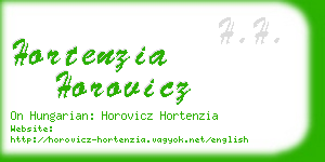 hortenzia horovicz business card